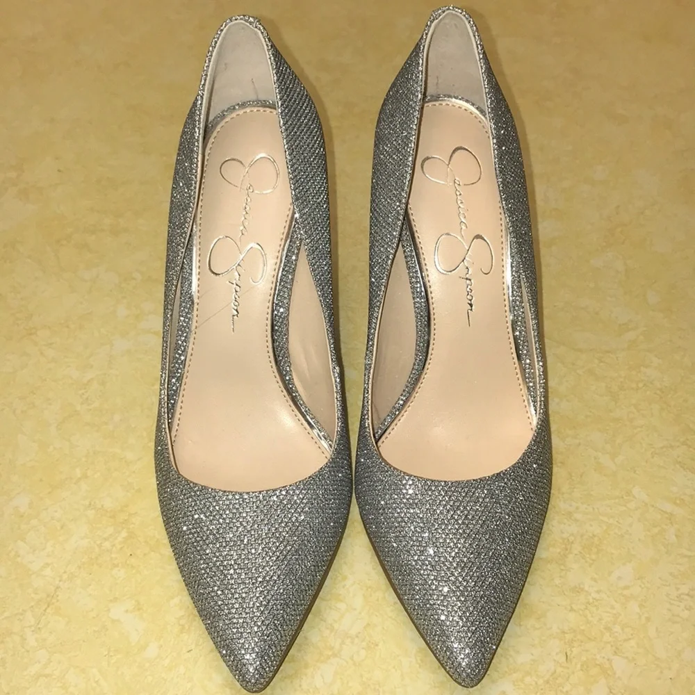 Jessica Simpson Silver Calexico Pumps - Picture 3 of 5